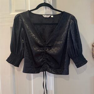 Sleek black crop top